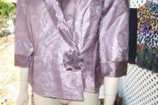 ALEX EVENINGS PXL SIMMERING LILAC ORGANZA WRAP W/ROSE EVENING TOP XL P 