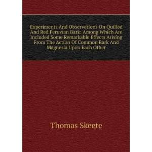   Of Common Bark And Magnesia Upon Each Other Thomas Skeete Books