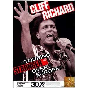  Cliff Richard   Stronger 1990   CONCERT   POSTER from 