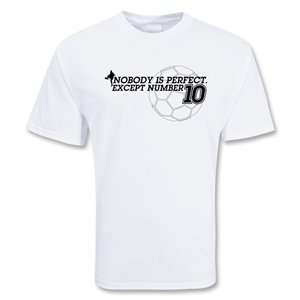 COED Nobodys Perfect Soccer T Shirt (White) Sports 