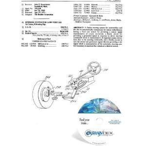  NEW Patent CD for STEERING SYSTEM FOR LAND VEHICLES 