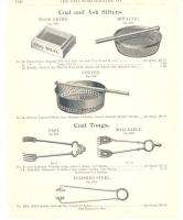 1902 Coal Ash Sifter Tongs Antique Catalog Ad  