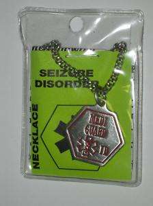 MEDICAL IDENTIFICATION ID NECKLACE SEIZURE DISORDER  