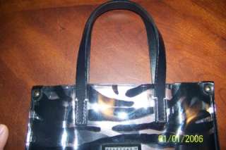   and Bourke Zebra Print Clear Lunch Bag Purse Handbag Authentic  