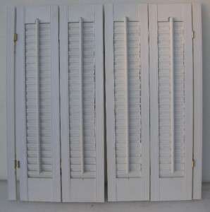 SET OF LOUVERED INTERIOR WINDOW SHUTTERS 24 1/2 X 28  