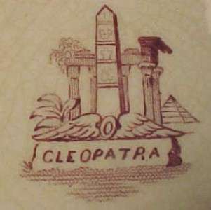 Antique CLEOPATRA PURPLE TRANSFERWARE PLATE Beauty  