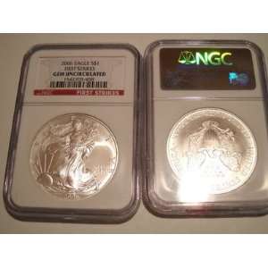 2006 NGC GEM UNCIRCULATED First Strike $1.00 1 oz Silver Eagle Perfect