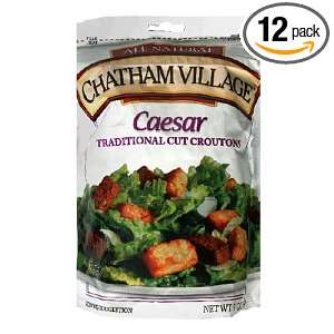   Caesar Croutons, Garlic and Butter Flavored, 5 Ounce Bags (Pack of 12