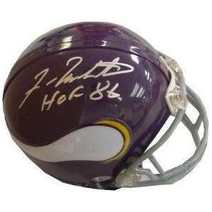 Fran Tarkenton Autographed Mini Helmet   Replica   Autographed NFL 