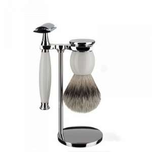  Sophist   Shaving Set, Silvertip Badger, Porcelain Health 