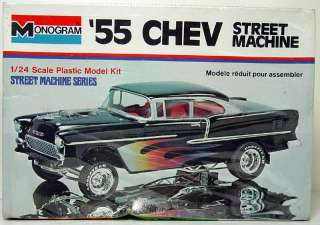 This auction includes a Monogram 1955 Chevy Street Machine 1/24 Scale 