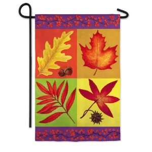   Garden Size Flag, Silk Reflections, Fall Leaves Patio, Lawn & Garden