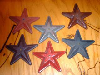 New Western Decorative 3 in Cast Iron Double Stars Country Barn Wall 