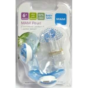 Mam Pearl Sili Pacifier 6 Month + (4 Pack) Health 