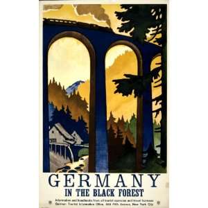 1930 Travel Poster Germany. In the Black Forest 