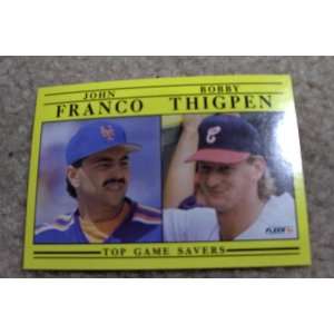  1991 Fleer Bobby Thigpen and John Franco # 712 MLB 