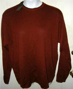 Murano by Raffi Italian Burnt Orange Sweater Mens XL New NWT Ribbed 