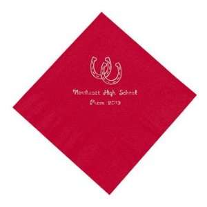  Personalized Western Red Luncheon Napkins   Tableware 