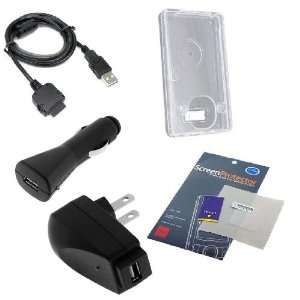  USB Car Charger + AC Charger + USB Cable + 80GB Crystal 