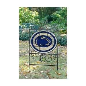  Penn State Stained Glass Yard Sign   Lion Head Logo 