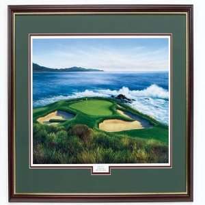  Golf Gifts and Gallery Pebble Beach 7 Framed Art (24 X 30 