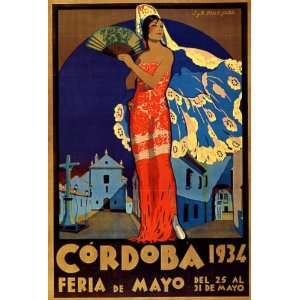   TRAVEL TOURISM SPAIN VINTAGE POSTER CANVAS REPRO