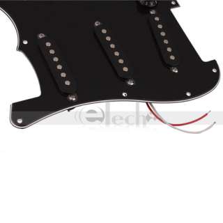 Single Coil Shell Prewired Guitar Pickguard Set Black  