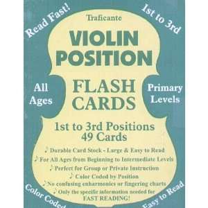  Traficante Violin Flash Cards 1st through 3rd Positions 