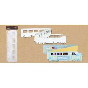   Paperboard 3 Inch by 10 1/2 Inch Train Shaped Accordion Book, Hamilton