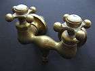 Antique Victorian Brass Hot and Cold Faucet Set