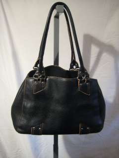 Authentic Cole Haan Village Black Pebble Leather Satchel SP05 with 