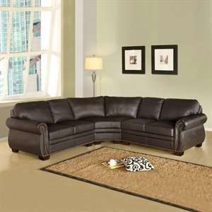   Sofa With Wood and Italian Leather Construction