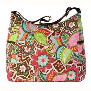  OiOi Pink Floral Bouquet Hobo Diaper Bag Baby
