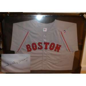   Johnny Damon Autographed Uniform   Framed Red Sox