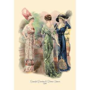 Graceful Evening and Dinner Gowns 20x30 poster 