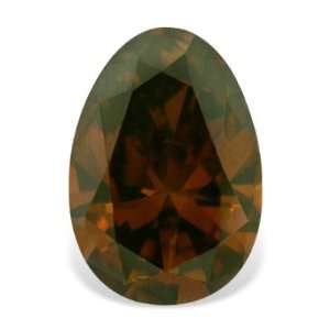  0.33 Carat Egg Shape Real Loose Cognac Red Diamond 