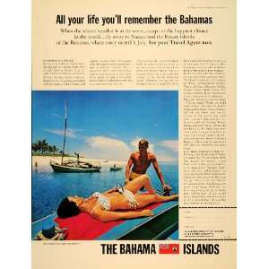  1965 Ad Bahama Islands Travel Honeymoon Island Beach 