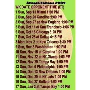   Atlanta Falcons 2009 schedule keychain viewer. COOL 