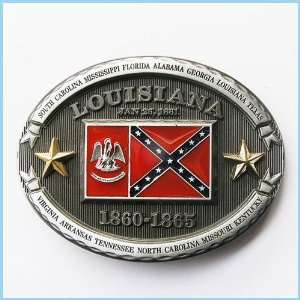  Louisiana Confederate Rebel State Flag Belt Buckle FG 022 