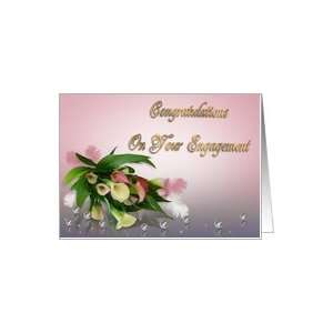  Congratulations on your engagement Calla Lilies Card 