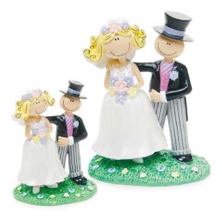 Comical Bride Groom Novelty Funny Wedding Cake Topper  