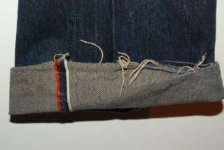EVISU Jeans size 40 x 35 Selvage Selvedge Denim Genes Red Gull Pocket 