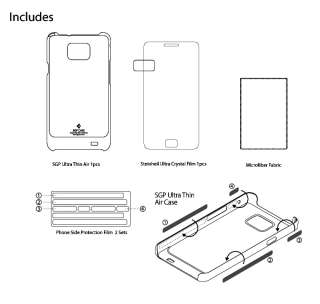 Samsung Galaxy S2 Case Ultra Thin Air SGP White #7912  