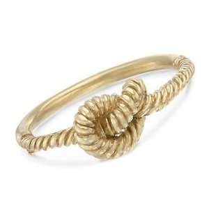  Italian Vermeil Knot Bangle Bracelet. 7.5 Jewelry