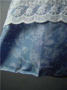 CROCHET Embroidery Lace Tiered Mini Dress Tunic M/L  