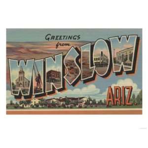  Winslow, Arizona   Large Letter Scenes Premium Poster 