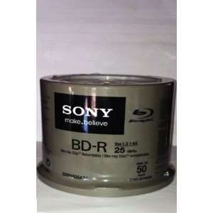  Sony 25GB Blu Ray Disc Recordable (6x) Spindle   Printable 