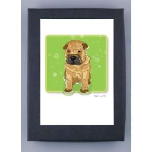 Paper Russells Shar Pei Puppy Boxed Note Cards   Eco Friendly from the 