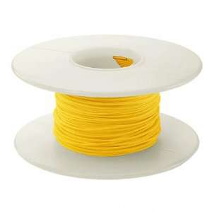 0100 Yellow Kynar KSW Insulated Silver Plated Copper Wire, 30 AWG Wire 
