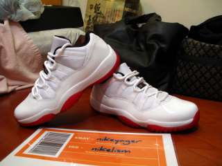 Nike Air Jordan XI 11 low white red Concord 2012 Brand New SZ US 9.5 